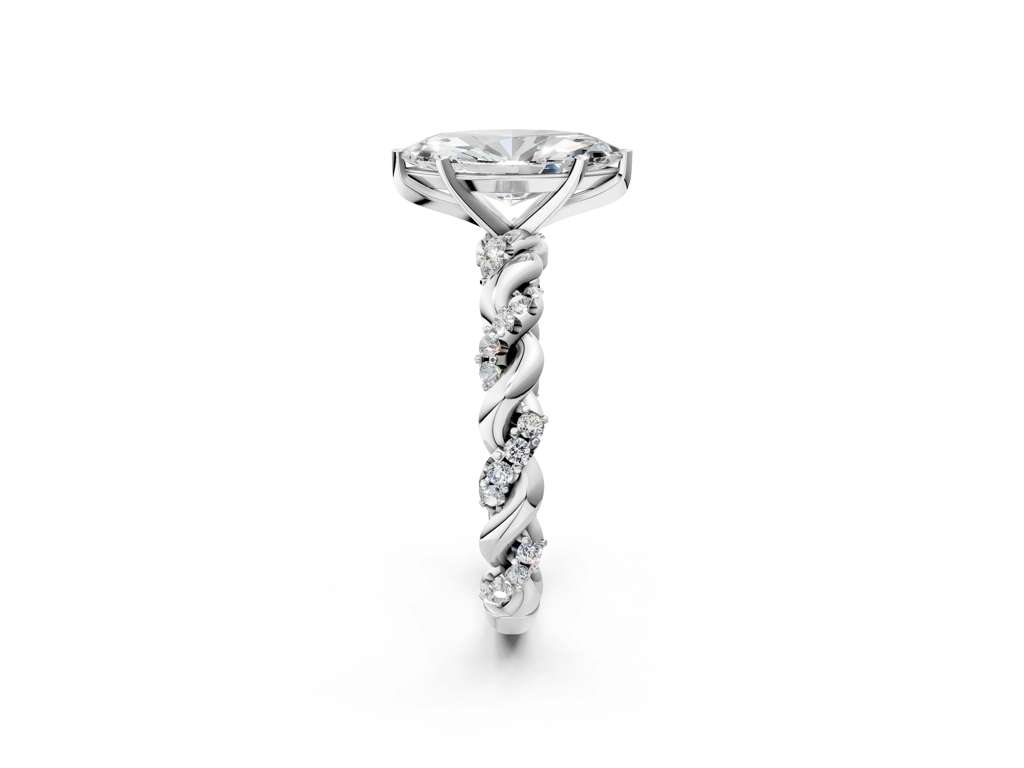 MARQUISE TWISTED PAVE RING