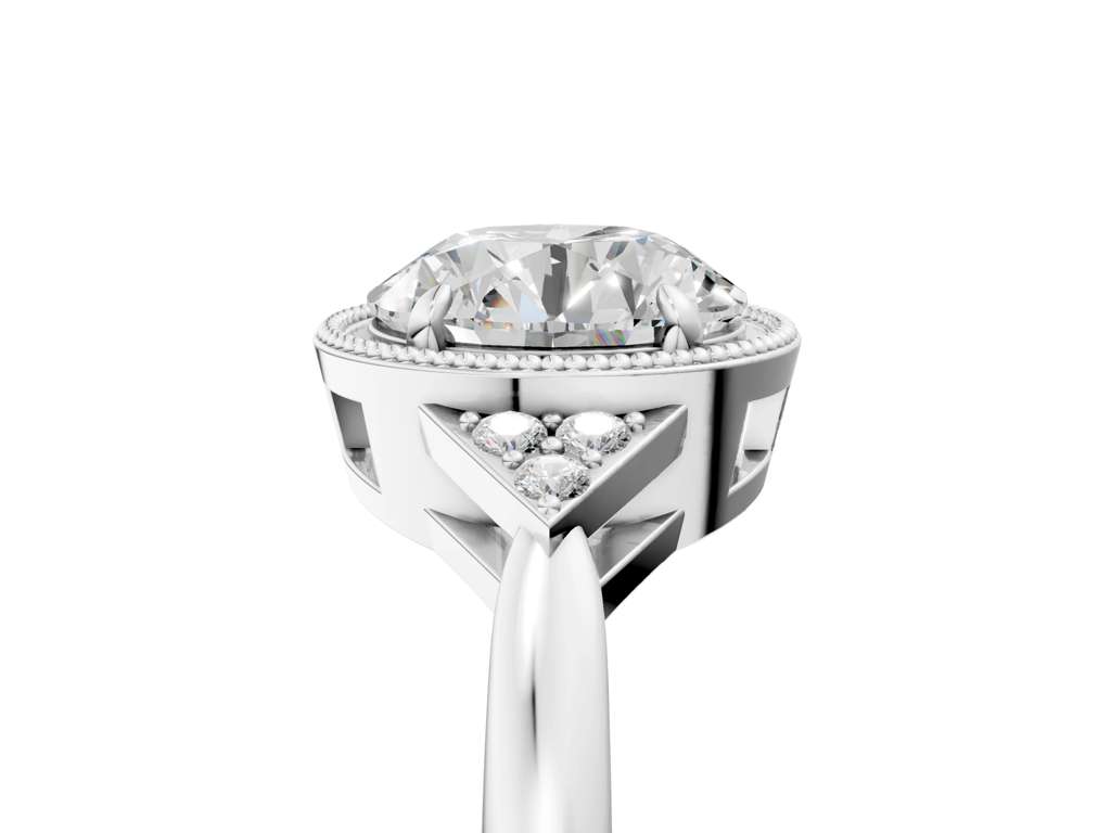 ROUND MILGRAIN VINTAGE RING