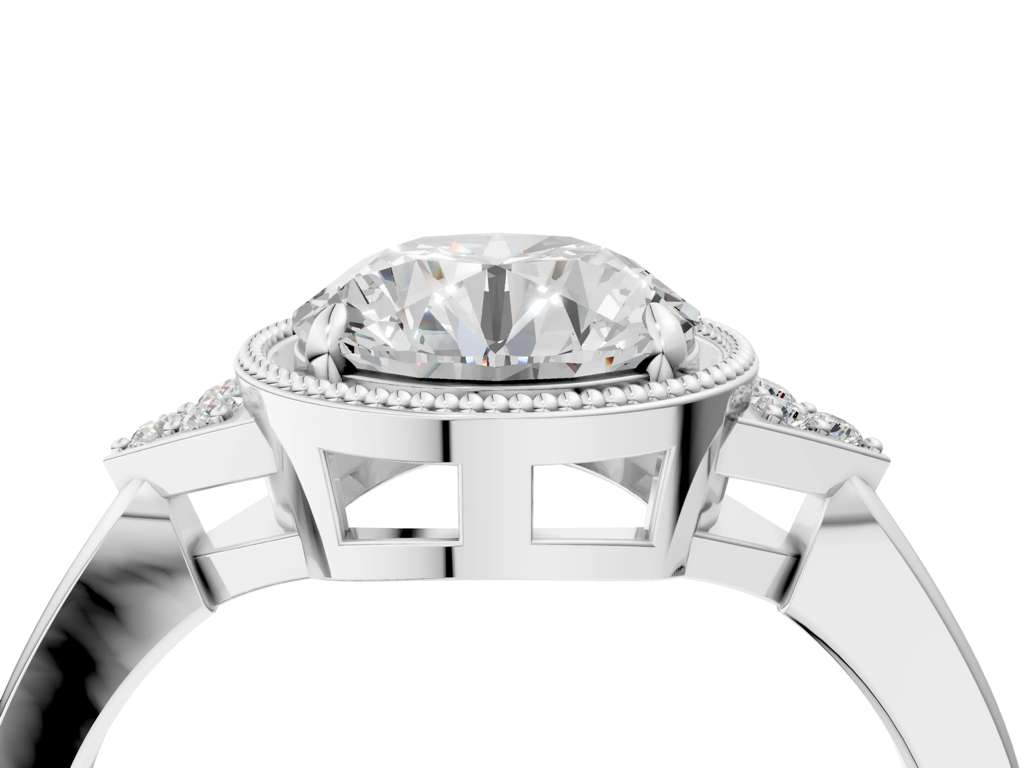 ROUND MILGRAIN VINTAGE RING