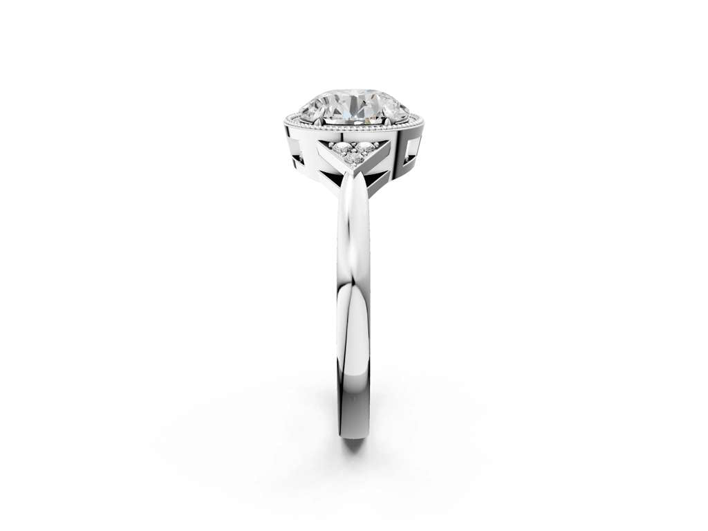 ROUND MILGRAIN VINTAGE RING