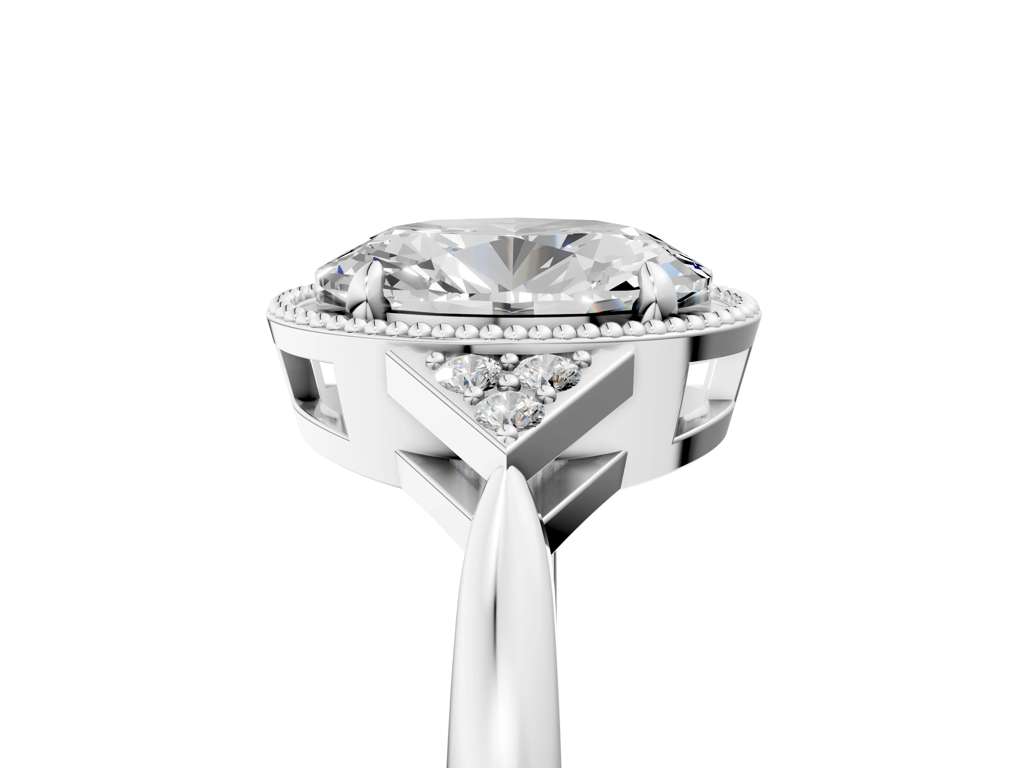 OVAL MILGRAIN VINTAGE RING