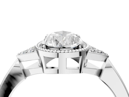PEAR MILGRAIN VINTAGE RING - M&D Signature Jewels