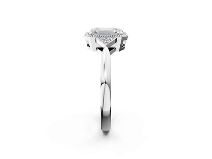EMERALD MILGRAIN VINTAGE RING - M&D Signature Jewels