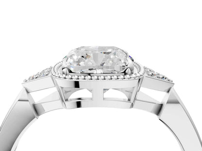 CUSHION MILGRAIN VINTAGE RING - M&D Signature Jewels