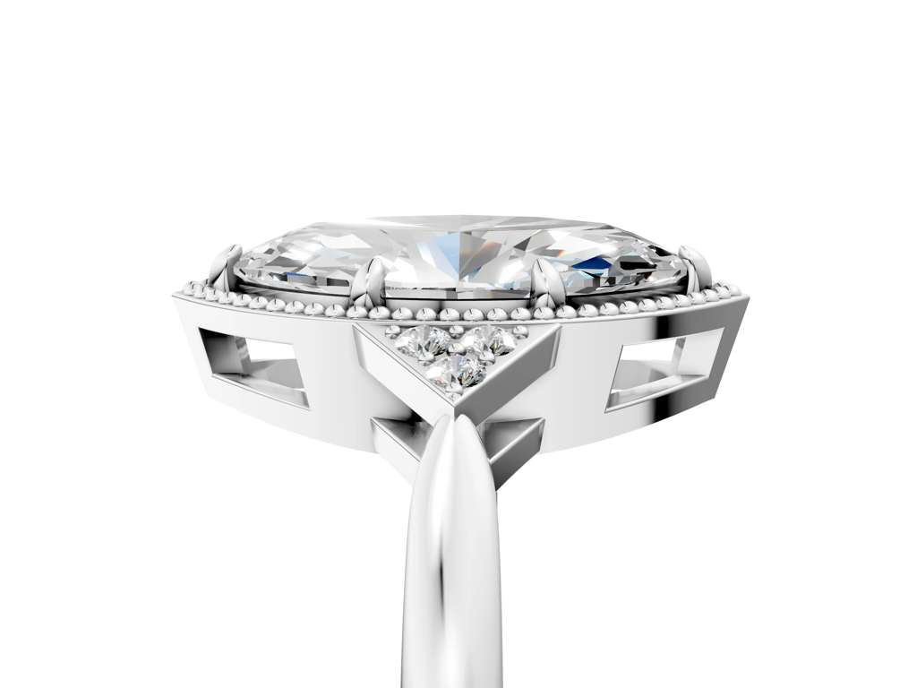 MARQUISE MILGRAIN VINTAGE RING