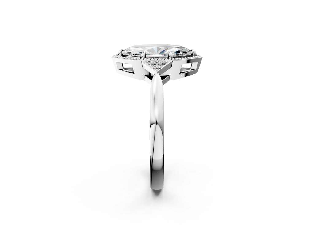MARQUISE MILGRAIN VINTAGE RING