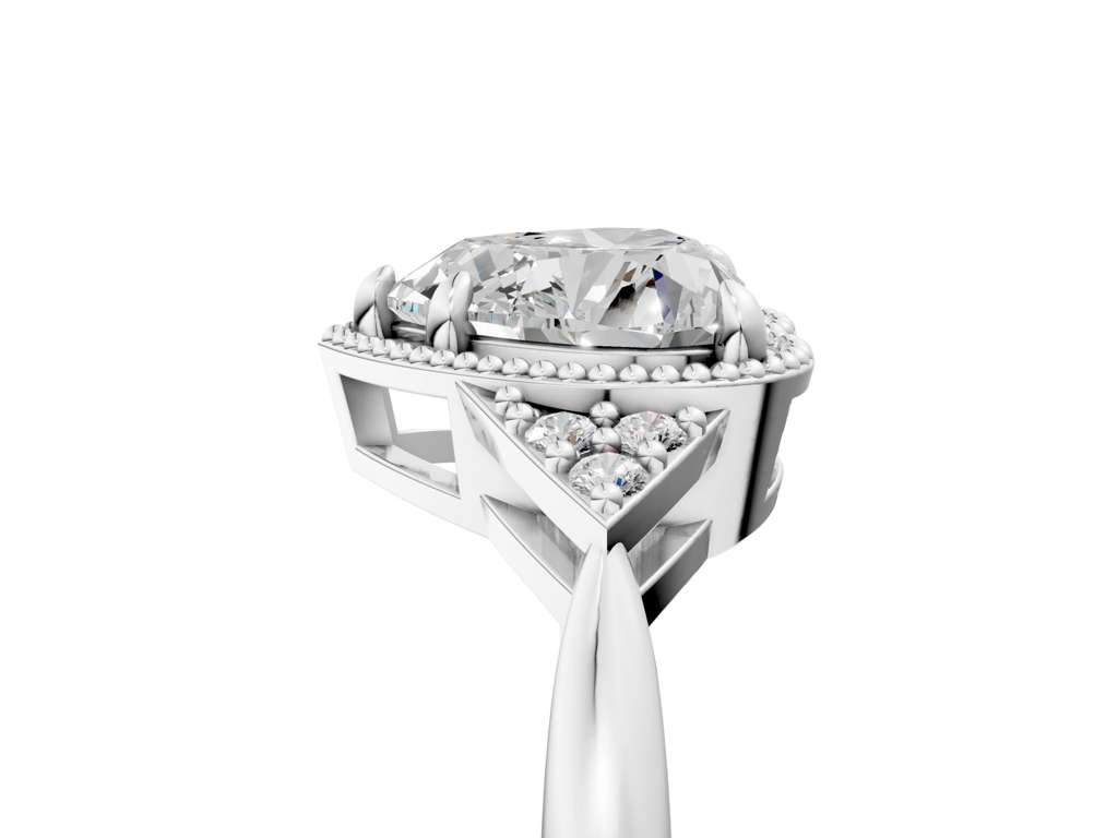 HEART MILGRAIN VINTAGE RING