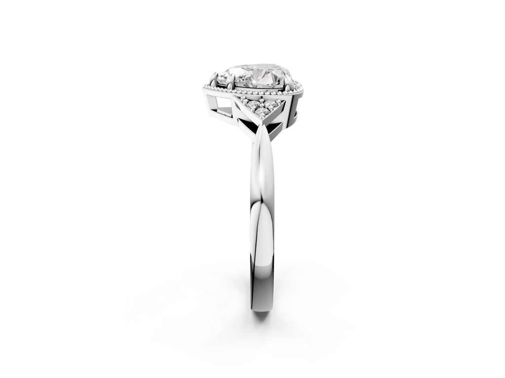 HEART MILGRAIN VINTAGE RING