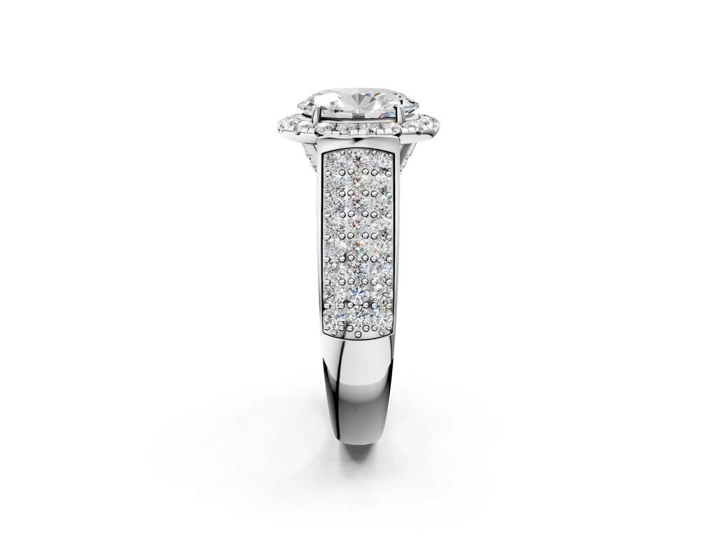 OVAL THREE ROW VINTAGE RING