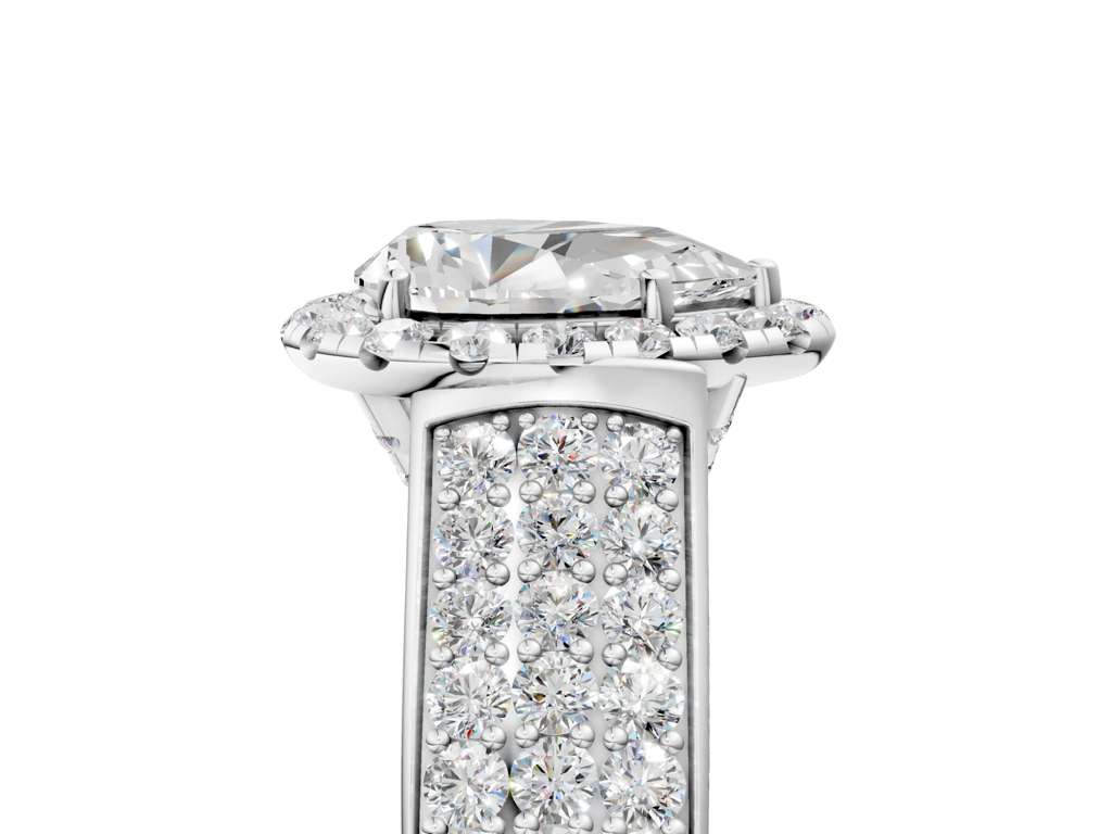 PEAR THREE ROW VINTAGE RING