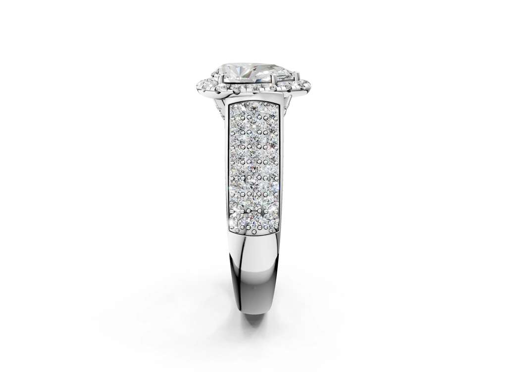 PEAR THREE ROW VINTAGE RING