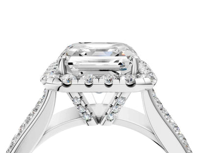 ASSCHER THREE ROW VINTAGE RING - M&D Signature Jewels
