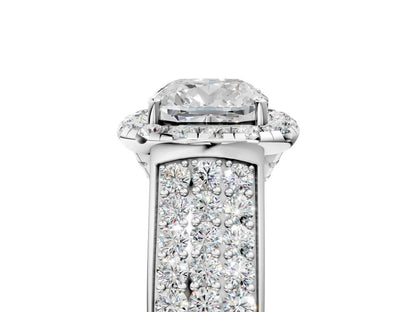 CUSHION THREE ROW VINTAGE RING - M&D Signature Jewels