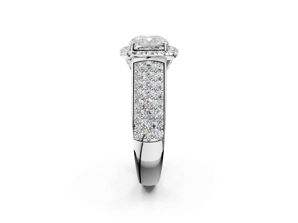 CUSHION THREE ROW VINTAGE RING