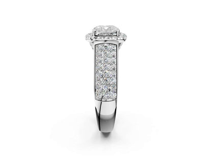 CUSHION THREE ROW VINTAGE RING - M&D Signature Jewels