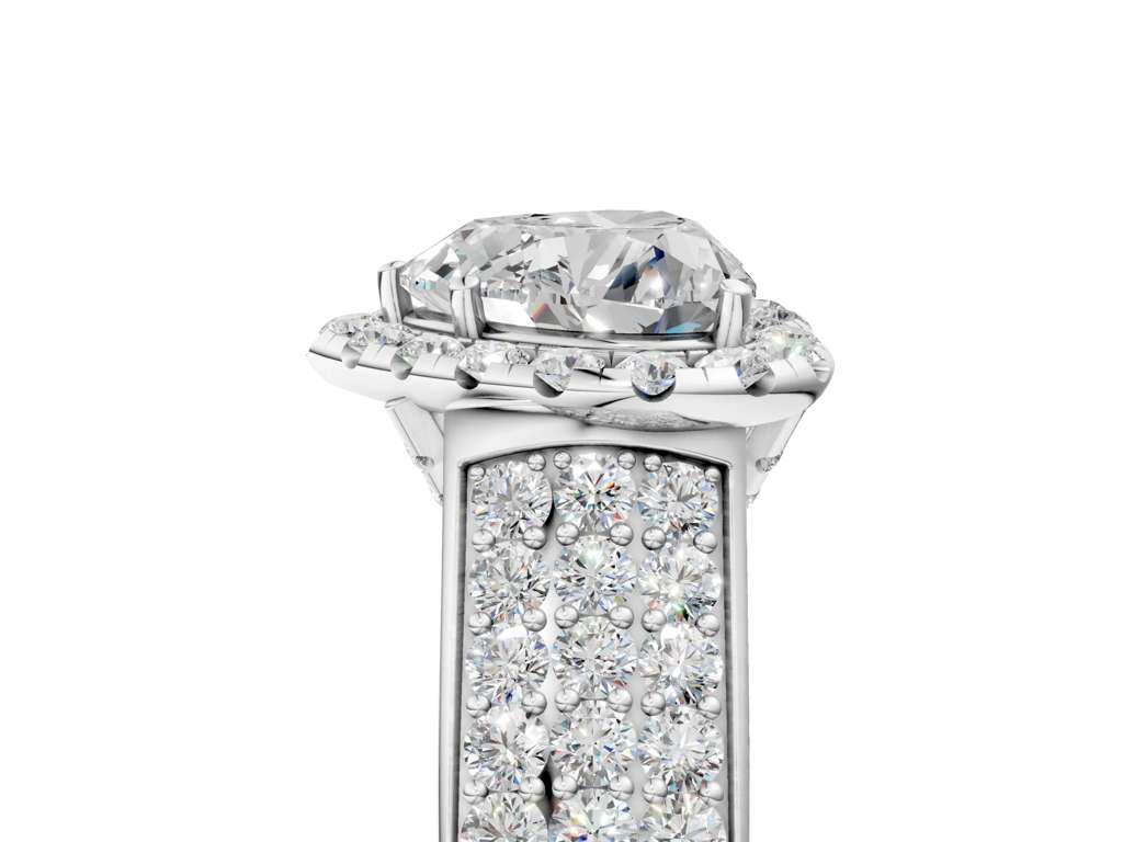 HEART THREE ROW VINTAGE RING