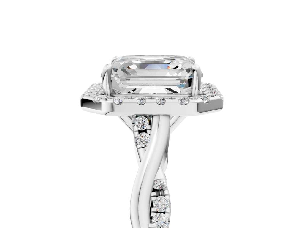 ASSCHER TWIST HALO