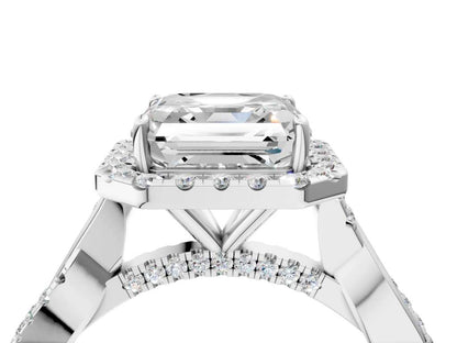 ASSCHER TWIST HALO - M&D Signature Jewels