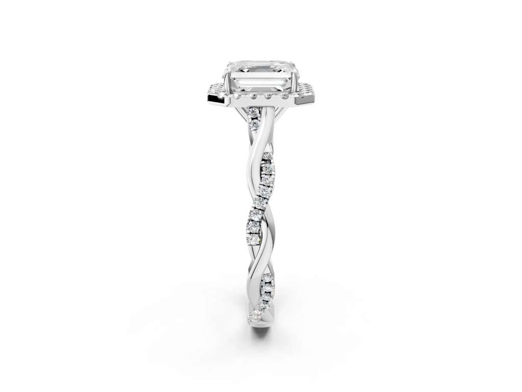 ASSCHER TWIST HALO