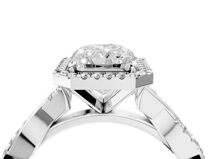 RADIANT TWISTED PAVE WITH HALO - M&D Signature Jewels