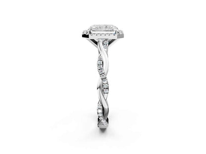 RADIANT TWISTED PAVE WITH HALO - M&D Signature Jewels