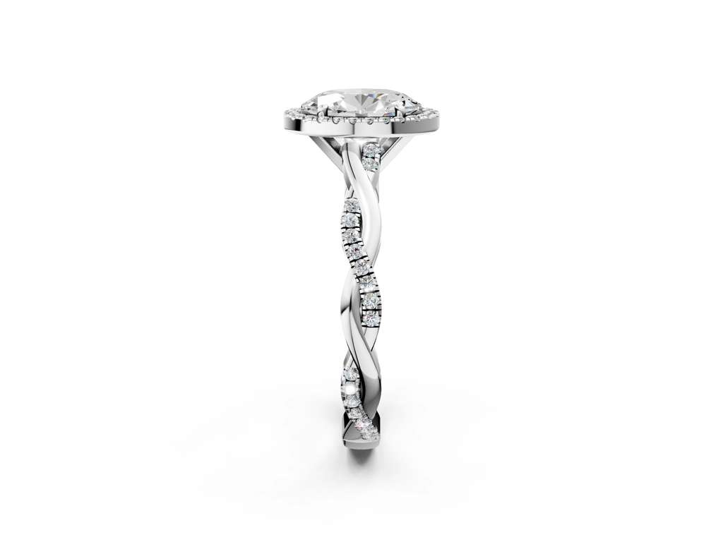 OVAL TWISTED PAVE WITH HALO