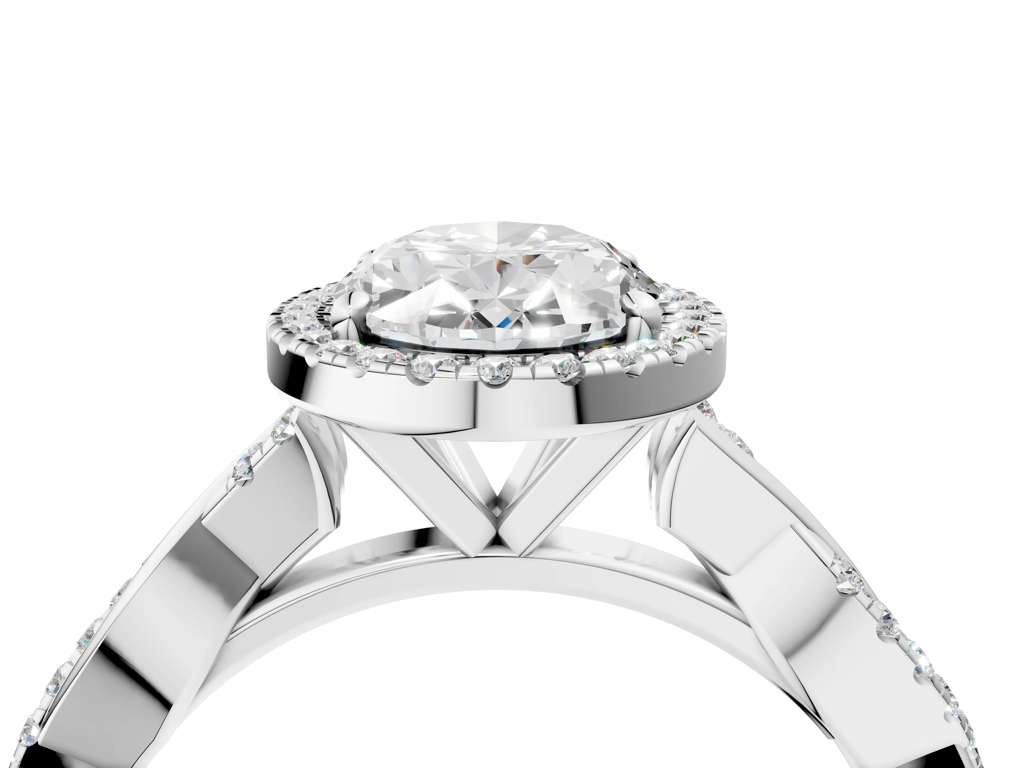 OVAL TWISTED PAVE WITH HALO