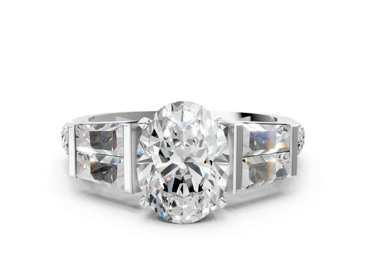 OVAL BAGUETTE CHANNEL RING