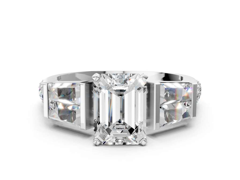 EMERALAD BAGUETTE CHANNEL RING