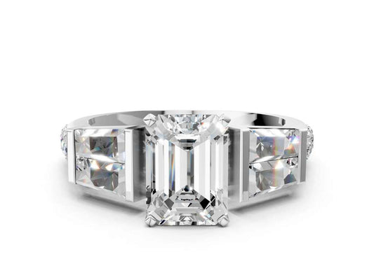 EMERALAD BAGUETTE CHANNEL RING