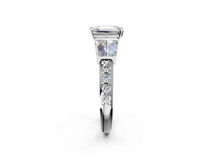 EMERALAD BAGUETTE CHANNEL RING - M&D Signature Jewels