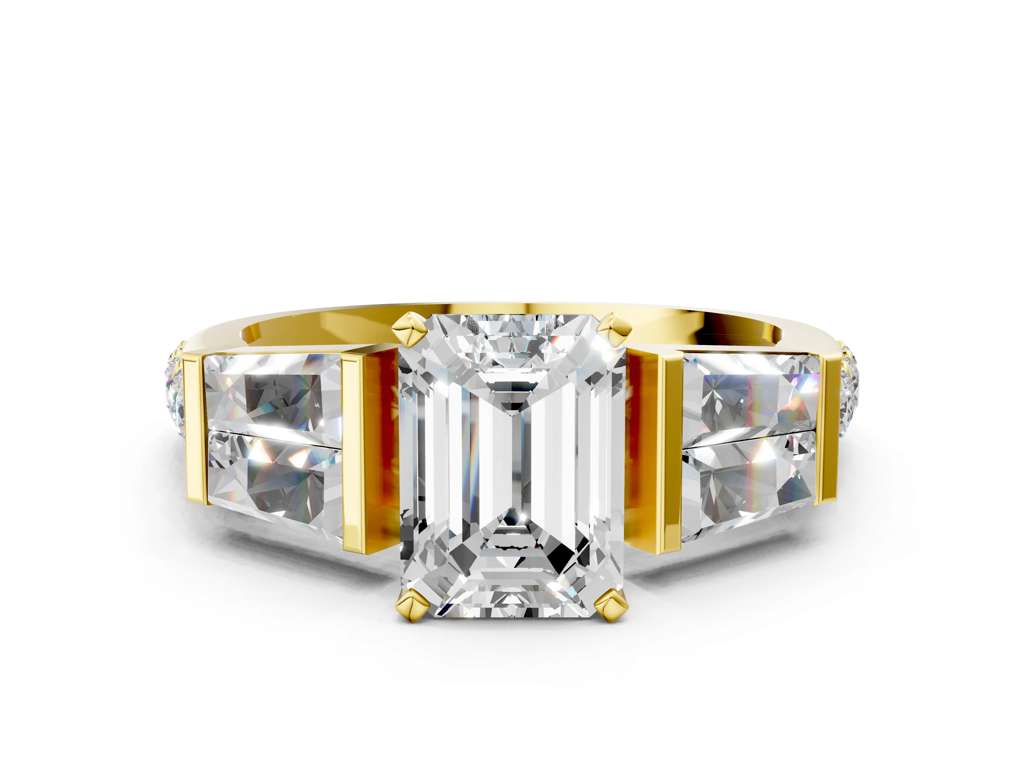 EMERALAD BAGUETTE CHANNEL RING - M&D Signature Jewels