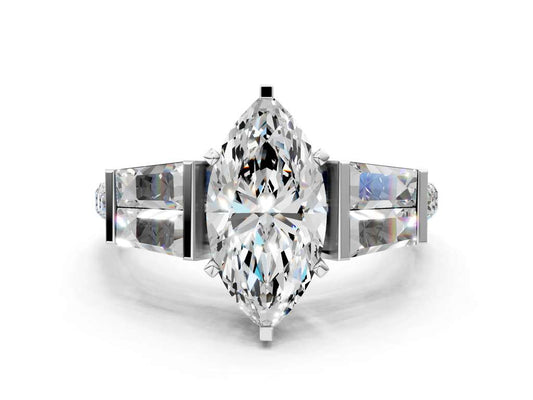 MARQUISE BAGUETTE CHANNEL RING