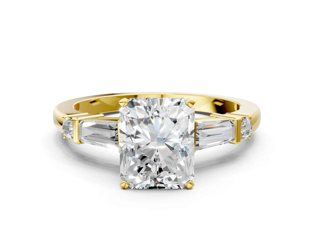 RADIANT BAGUETTE ROUND CHANNEL RING - M&D Signature Jewels