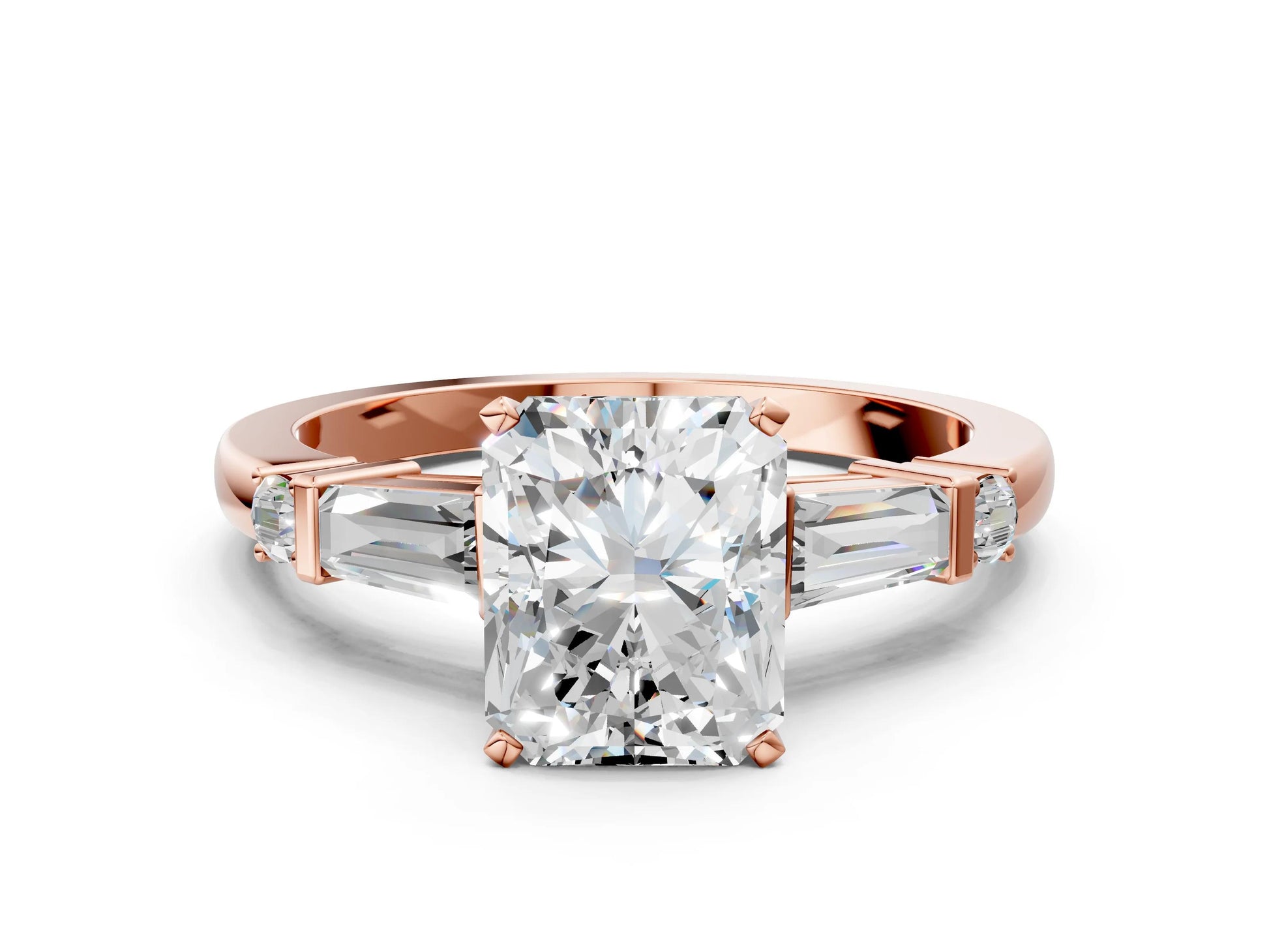 RADIANT BAGUETTE ROUND CHANNEL RING - M&D Signature Jewels