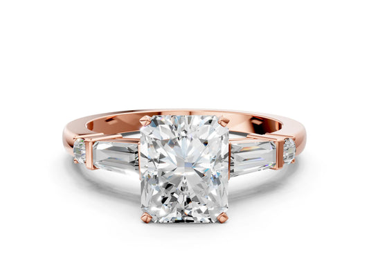 RADIANT BAGUETTE ROUND CHANNEL RING - M&D Signature Jewels