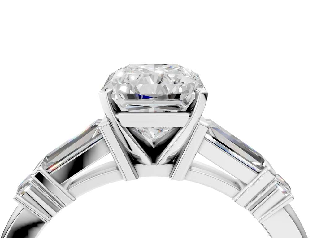 RADIANT BAGUETTE ROUND CHANNEL RING