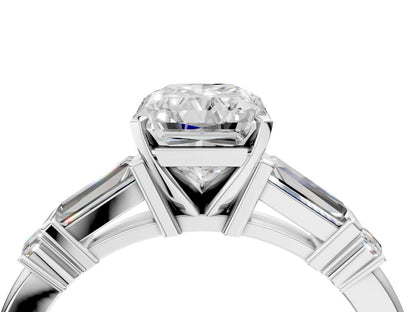 RADIANT BAGUETTE ROUND CHANNEL RING - M&D Signature Jewels