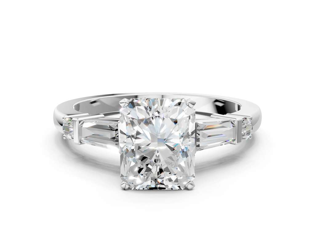 RADIANT BAGUETTE ROUND CHANNEL RING