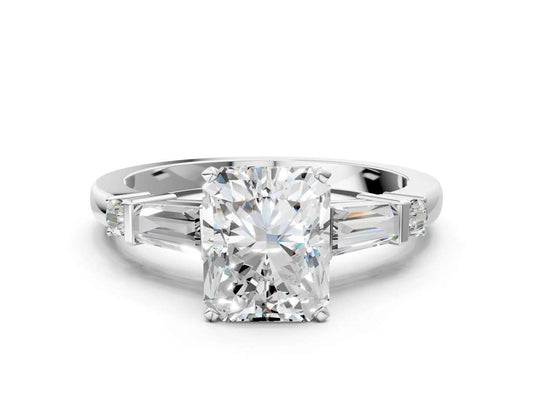 RADIANT BAGUETTE ROUND CHANNEL RING
