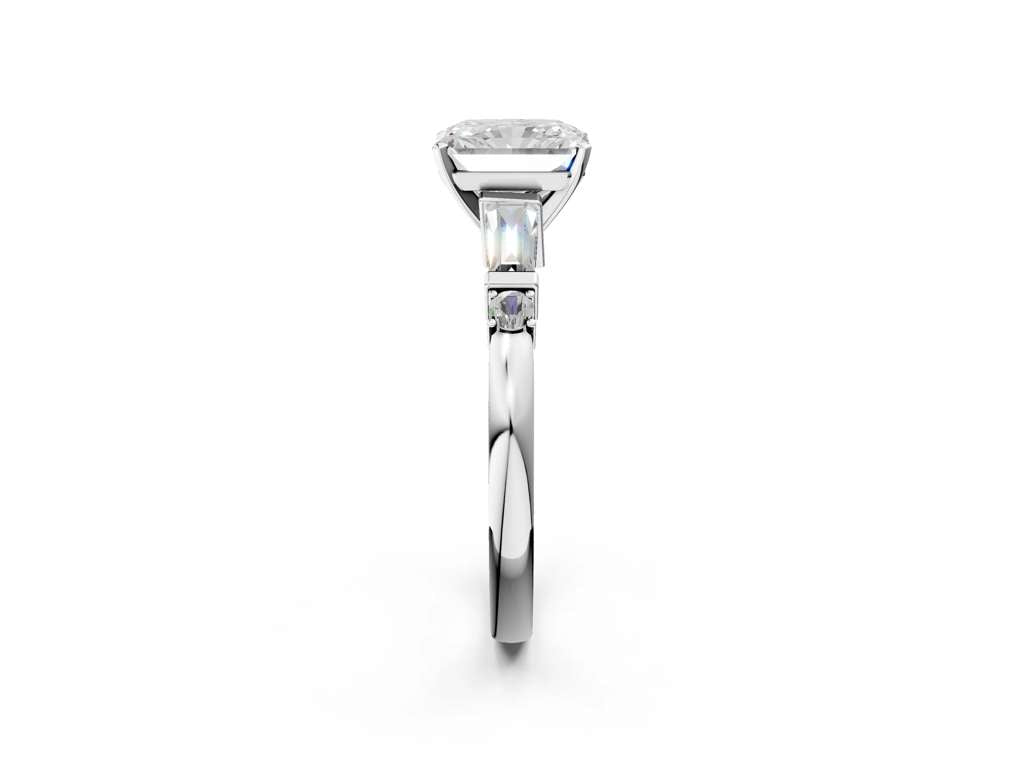 RADIANT BAGUETTE ROUND CHANNEL RING