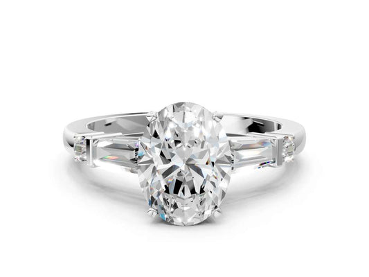 OVAL BAGUETTE ROUND CHANNEL RING