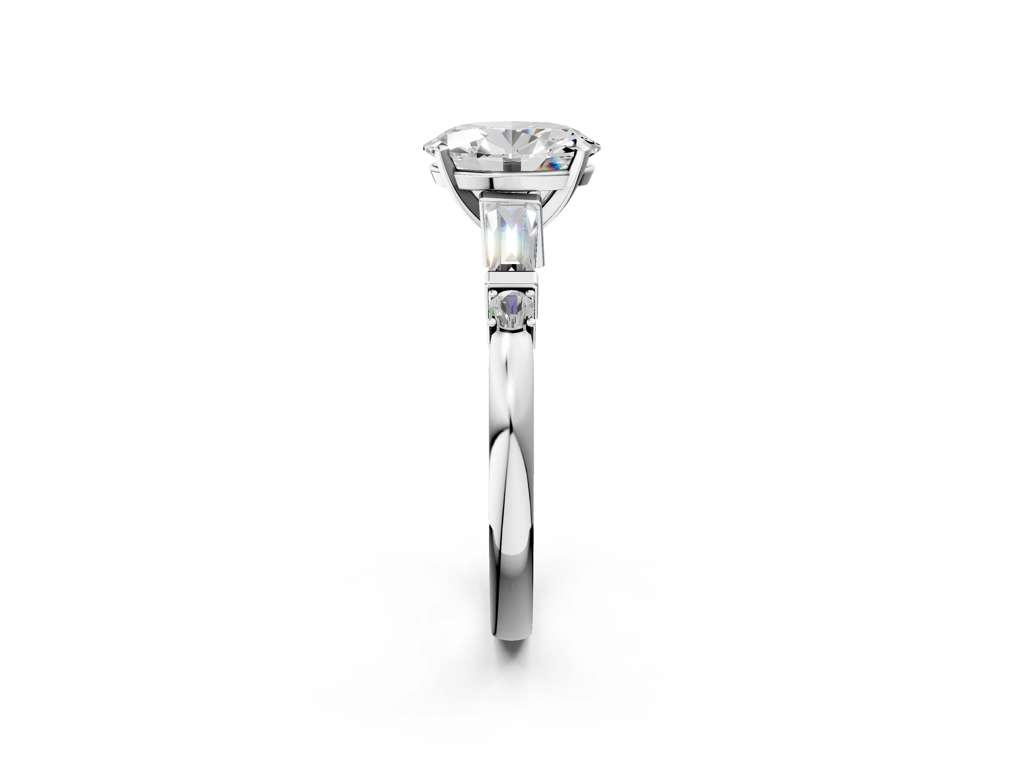 OVAL BAGUETTE ROUND CHANNEL RING