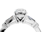 EMERALAD BAGUETTE ROUND CHANNEL RING