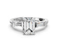 EMERALAD BAGUETTE ROUND CHANNEL RING
