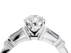 PEAR BAGUETTE ROUND CHANNEL RING