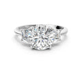 ROUND TRAPAZOID 3 STONE RING