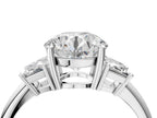 ROUND TRAPAZOID 3 STONE RING