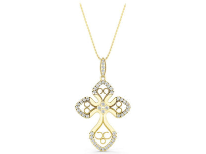MILGRAIN CROSS PENDANT - M&D Signature Jewels