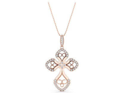 MILGRAIN CROSS PENDANT - M&D Signature Jewels